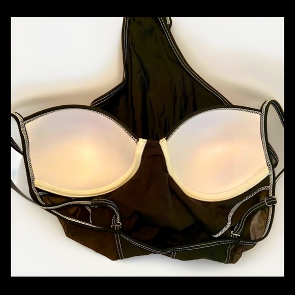 🖤SHEILAY🖤MESH-SIDES HIGH-CUT CHEEKY ADJUSTABLE STRAPS ONE PIECE SWIMSUIT NWT - Picture 6 of 9